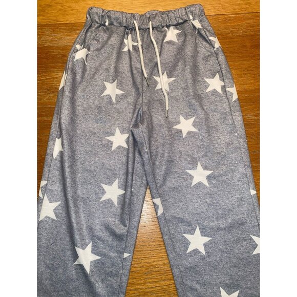 Star Patterned Drawstring Pajama Pants With Elastic Waist - Picture 1 of 5